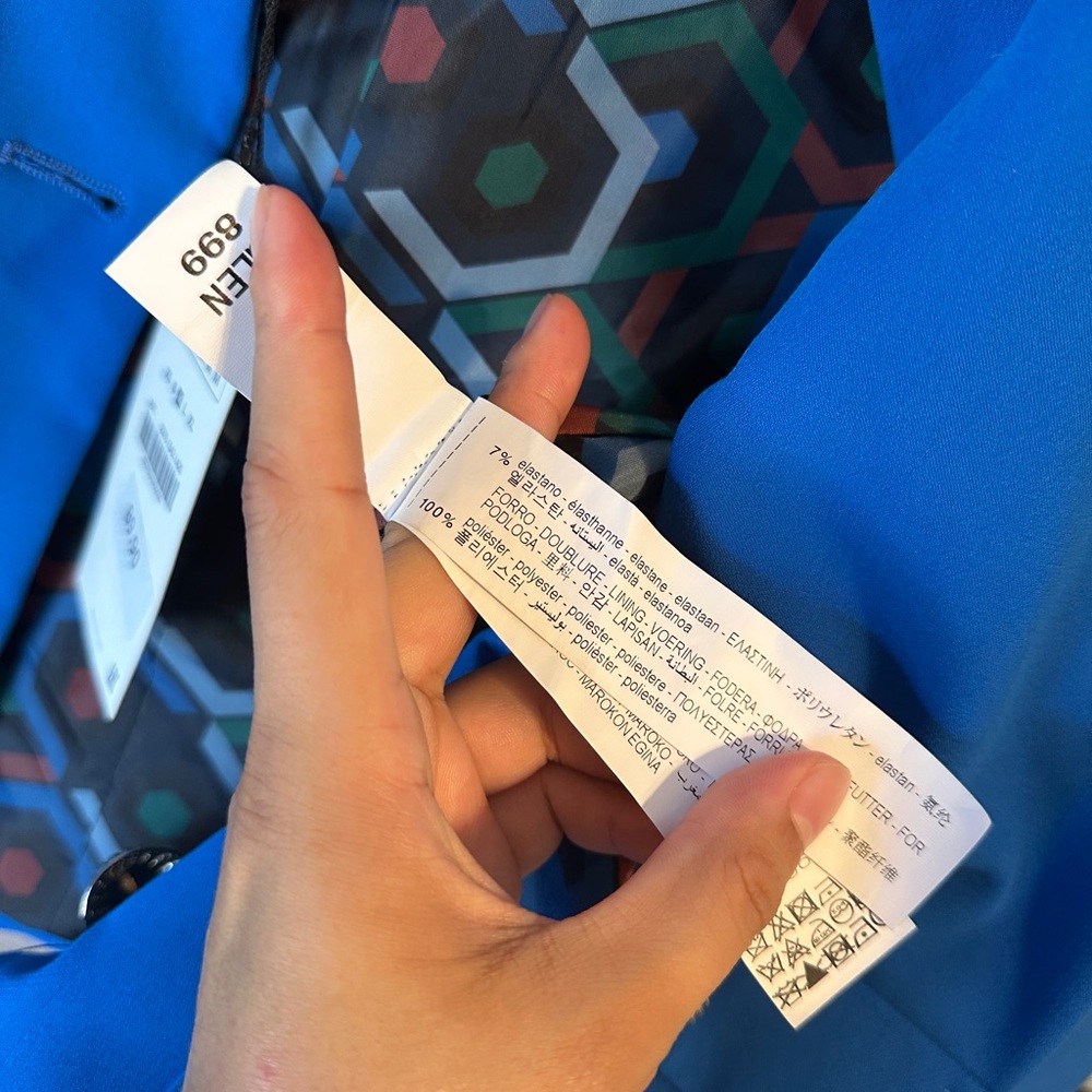 NWT Zara Cropped Royal Blue Pearl Button Down Blazer - Picture 13 of 13